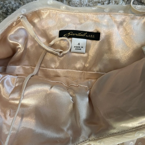 NWT- Essential by A.B.S. Allen Schwartz Cream Cocktail Mini Dress - Picture 14 of 14